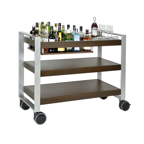 Beverage trolley - SENSO BAR L - CADDIE HOTEL - for hotel / painted steel / painted wood