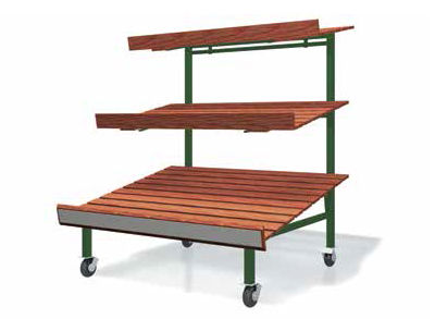 Shop shelving - ZEUS - Bizzarri SRL  - for fruits and vegetables / standard / wooden
