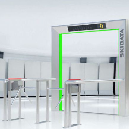 Half-height turnstile - EASYBOARDING.GATE - SKIDATA - for access control / for public building