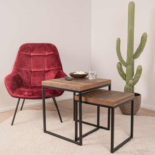 Contemporary coffee table - HOHE TAUERN 58 - SUN WOOD by Stainer - wooden / metal base / square