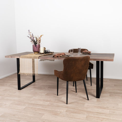 Contemporary dining table - SUN WOOD : ESPAVAL 125 - SUN WOOD by Stainer - solid wood / metal base / rectangular