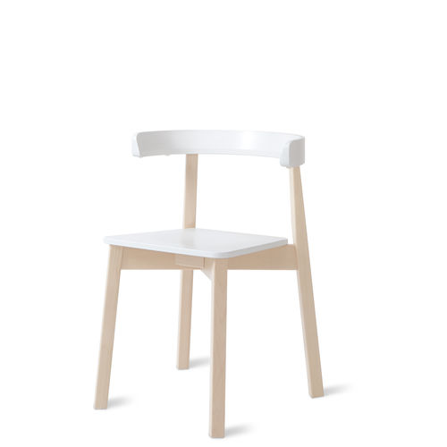 Contemporary visitor chair - KS-346 - Balzar Beskow - indoor / solid wood / birch