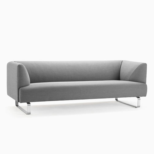 Contemporary sofa - GEMINI - stoubystouby - fabric / gray / 3-seater