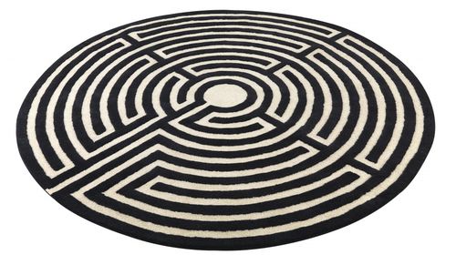 Contemporary rug - LABYRINT - kateha - patterned / wool / polyester