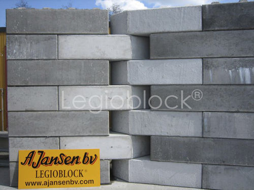 Solid concrete block - LEGIO-FLEXI-BLOCK®  - Legio block - for crosswalls / interlocking