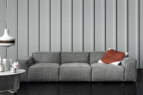 Contemporary sofa - NEW SEVENTY - Italianadivani srl - fabric / gray / 2-person