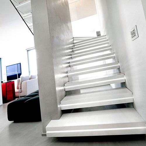 Half-turn staircase - LUXO - Officine Sandrini - composite step / home / commercial
