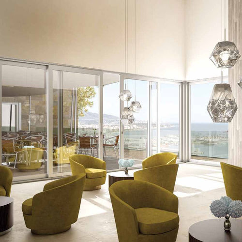 Metal sliding system - HT 160 S - Allco spa - glass door