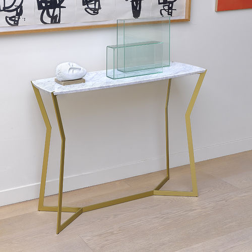 Contemporary sideboard table - STAR - Coedition - marble / lacquered metal base / rectangular