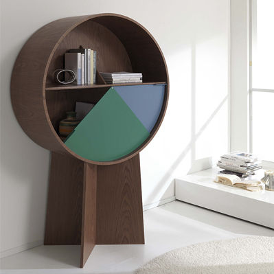 Sideboard with long legs - LUNA - Coedition - contemporary / lacquered wood / walnut