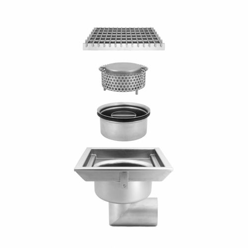Stainless steel floor drain TOTAL HYGIENIC DIS. 0411 Inoxsystem S.r