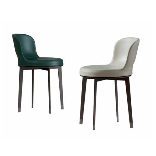 Contemporary chair - YIRO - DIMENSIONE CHI WING LO - indoor / fabric / leather
