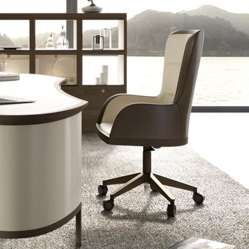 Contemporary office chair - DEKA  - DIMENSIONE CHI WING LO - indoor / fabric / leather