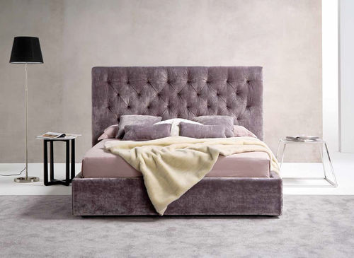Double bed - CAPITONNÉ - Golden Night - traditional / upholstered / with headboard