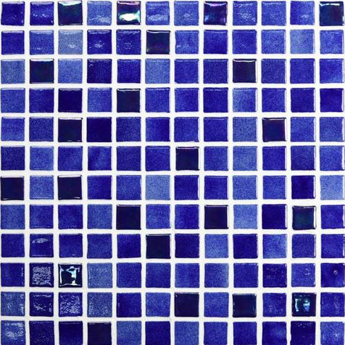 Glass mosaic tile - MIX AZUL OSCURO - Mosavit - pool / wall / patterned