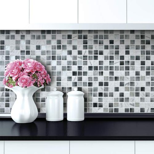 Glass mosaic tile - GALAXY DELTA - Mosavit - textured / high-gloss / kitchen