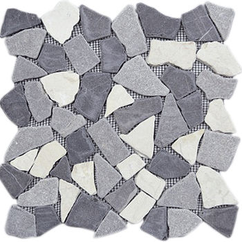 Natural stone mosaic tile - NOA GRIS - Mosavit - indoor / outdoor / wall