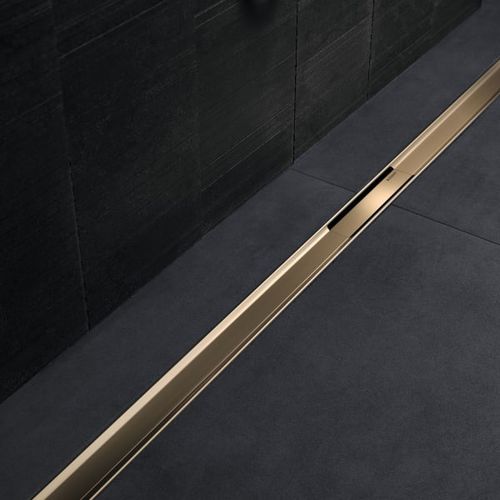 Stainless steel linear shower drain - CLEANLINE80 - GEBERIT - high-resistance