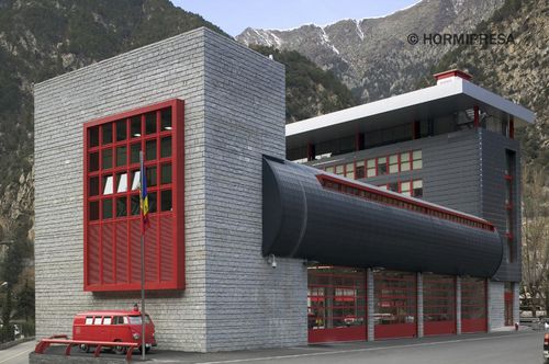 Prefab building - BOMBERS ANDORRA - HORMIPRESA - concrete / for office / contemporary