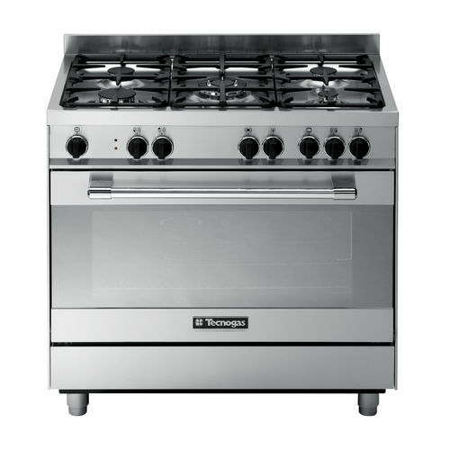 Gas range cooker - PTV998XS - Tecno SpA - 5 burner / 1 oven / silver-colored
