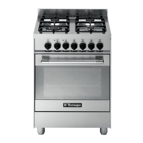 Gas range cooker - PTV662XS - Tecno SpA - 4 burner / 1 oven / class A