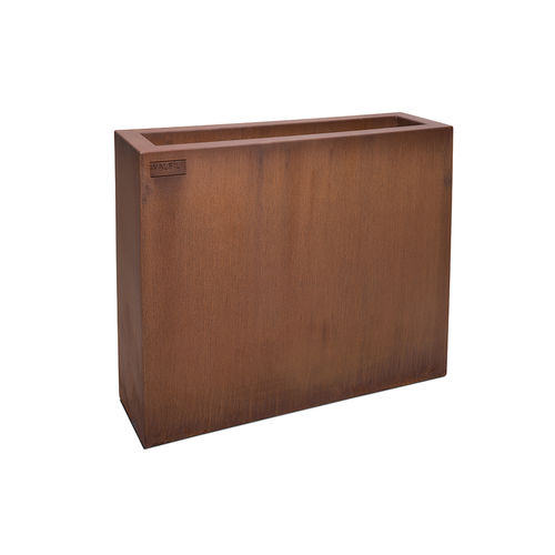 Stainless steel planter - MAR - WALFiLii - COR-TEN® steel / aluminum / rectangular