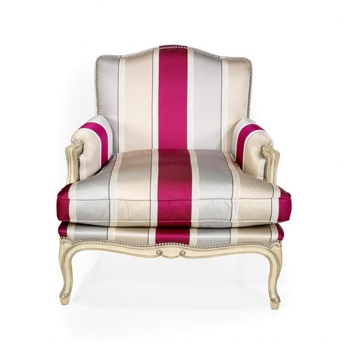 French style armchair - CHAPELLE - Oficina Inglesa - fabric / leather / oak
