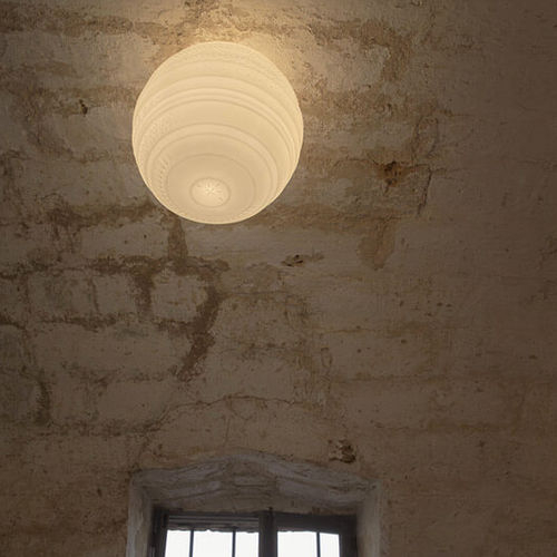 Contemporary ceiling light - BRAILLE - KARMAN - spherical / frosted glass / LED