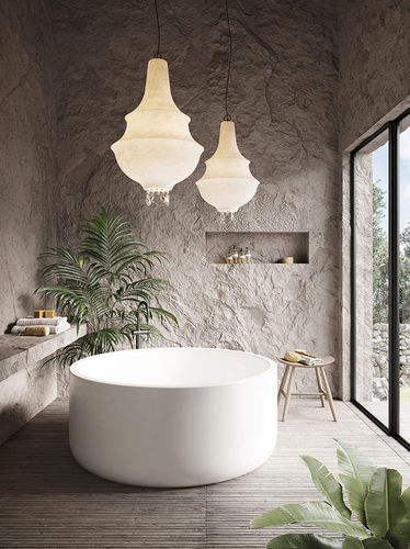 Pendant lamp - LADY D - KARMAN - fiberglass / contemporary / corded