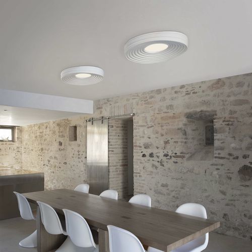 Contemporary ceiling light - R.O.M.A.      - KARMAN - ring-shaped / PMMA / gypsum