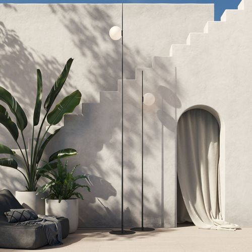 Floor-standing lamp - ATMOSPHERE - KARMAN - PMMA / fiberglass / contemporary