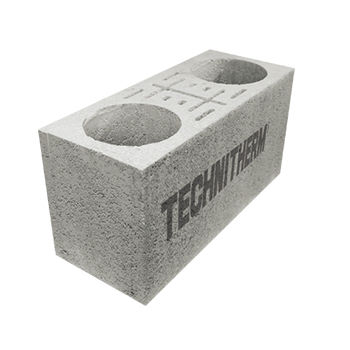 Hollow concrete block - DOUBLE ANGLES SECABLE - Technitherm - for pillar / anti-seismic / corner