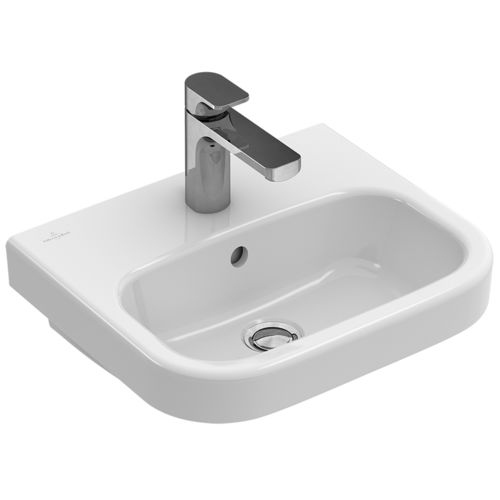 Wall-mounted washbasin - ARCHITECTURA: 437345 - Villeroy & Boch - ceramic / with mixer tap / rectangular