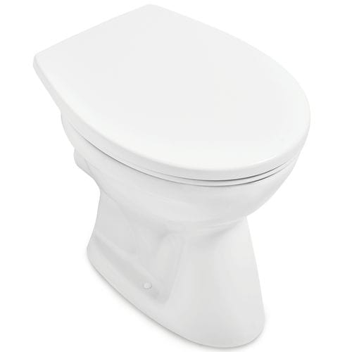 Free-standing toilet - O.NOVO: 7618R0 - Villeroy & Boch - ceramic / commercial