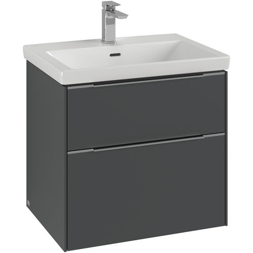 Wall-hung washbasin cabinet - SUBWAY 3.0: C576L1 - Villeroy & Boch - wooden / contemporary / with drawers