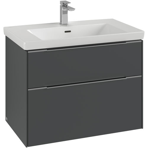 Wall-hung washbasin cabinet - SUBWAY 3.0: C574L1 - Villeroy & Boch - wooden / contemporary / with drawers