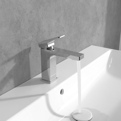Washbasin mixer tap - ARCHITECTURA : TVW125001000XX - Villeroy & Boch - countertop / brass / bathroom