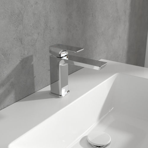 Washbasin mixer tap - SUBWAY : TVW112002000XX - Villeroy & Boch - countertop / brass / bathroom
