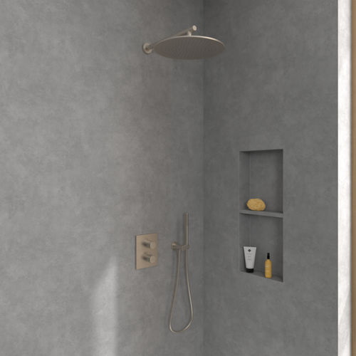 Wall-mounted shower head - UNIVERSAL : TVC000003000XX - Villeroy & Boch - round / rain / commercial