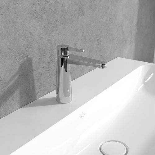 Washbasin mixer tap - CONUM : TVW127003000XX - Villeroy & Boch - countertop / brass / bathroom