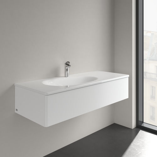 Wall-mounted washbasin - ANTAO : 4A77 L2 XX - Villeroy & Boch - ceramic / high-gloss / rectangular