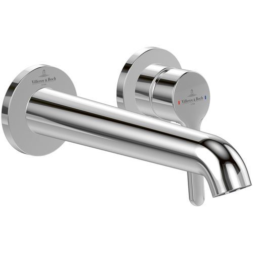 Washbasin mixer tap - TVW116001000K5 - Villeroy & Boch - wall-mounted / mechanical / brass