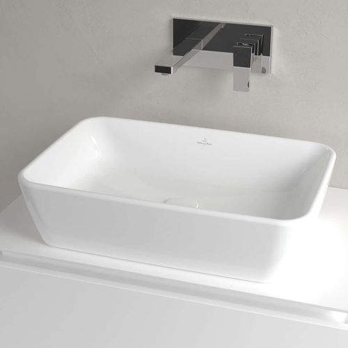 Countertop washbasin - 5A276001 - Villeroy & Boch - ceramic / square / without hole