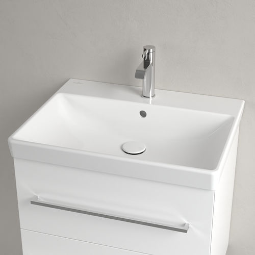 Built-in washbasin - 415860RW - Villeroy & Boch - ceramic / rectangular / 1-hole