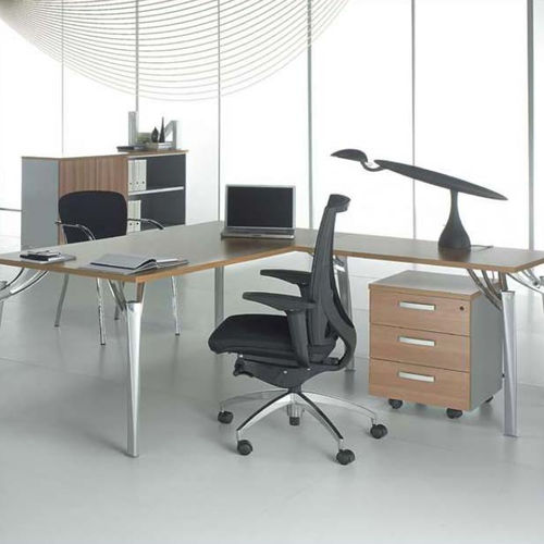 Executive desk - ROCK 1  - Mobel Línea - contemporary / wooden / with storage compartment