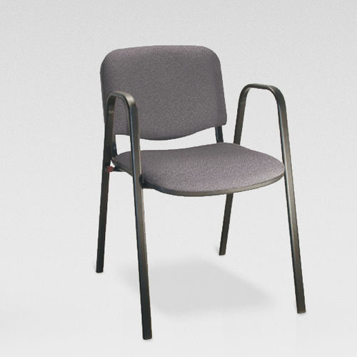 Contemporary visitor chair - MARCO  - Mobel Línea - indoor / fabric / metal base