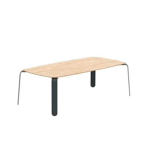 Contemporary table - CUA - Mobboli - metal / metal base / rectangular