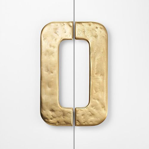 Door pull handle - APERTA L - DCG PICARDIE - brass / nickel-plated brass / brushed brass