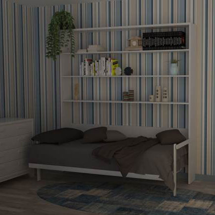 Wall bed - LEO - smqrt beds - double / contemporary / with shelf
