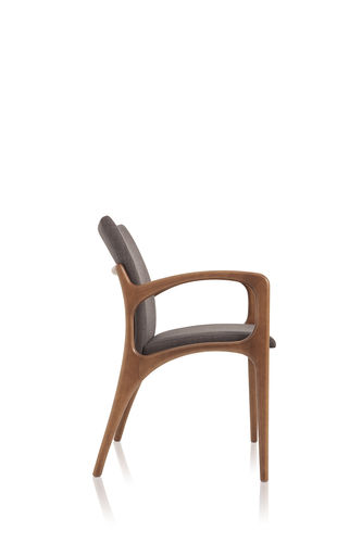 Contemporary chair - DINNA - SOLLOS - wooden / upholstered / home